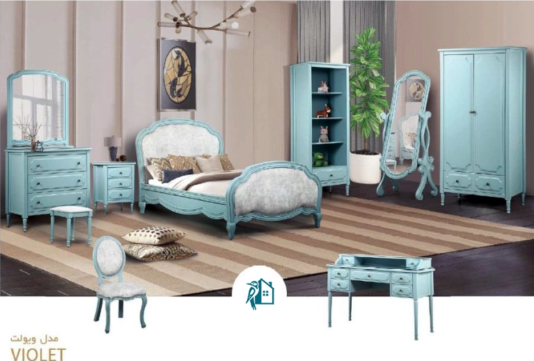 تخت-خواب-یک-نفره-مدل-ویولت-768x597 سرویس خواب تک نفره کلاسیک مدل ویولت - تصویر 1
